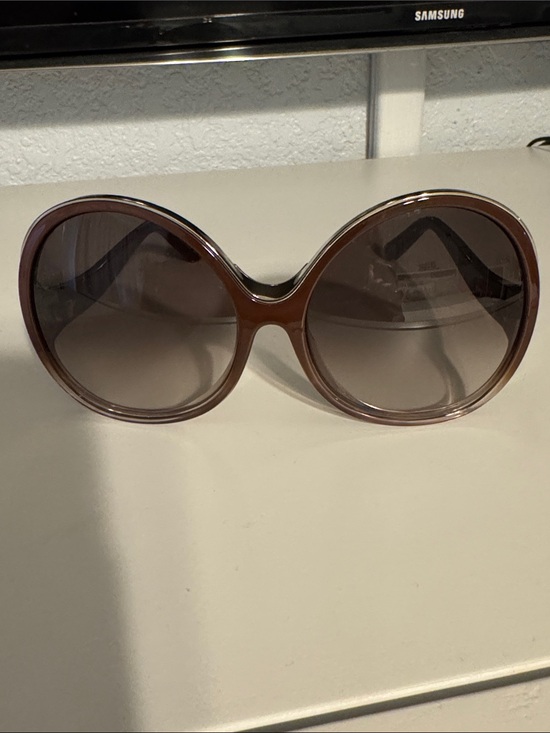 Chloe Accessories - Chloe Oversized Brown Gradient Round Women's Sunglasses